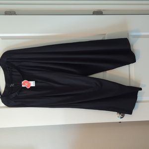 Black, wide leg, trousers with elastic waist